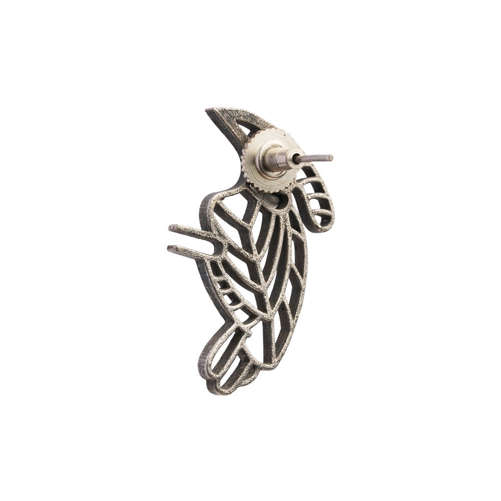 Sarika- Silver Brass oxidised stud earrings