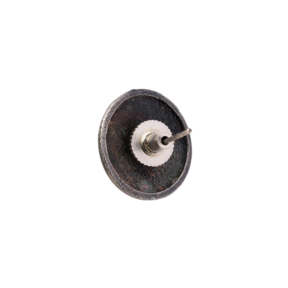 Muskaan- Silver Brass oxidised stud earrings