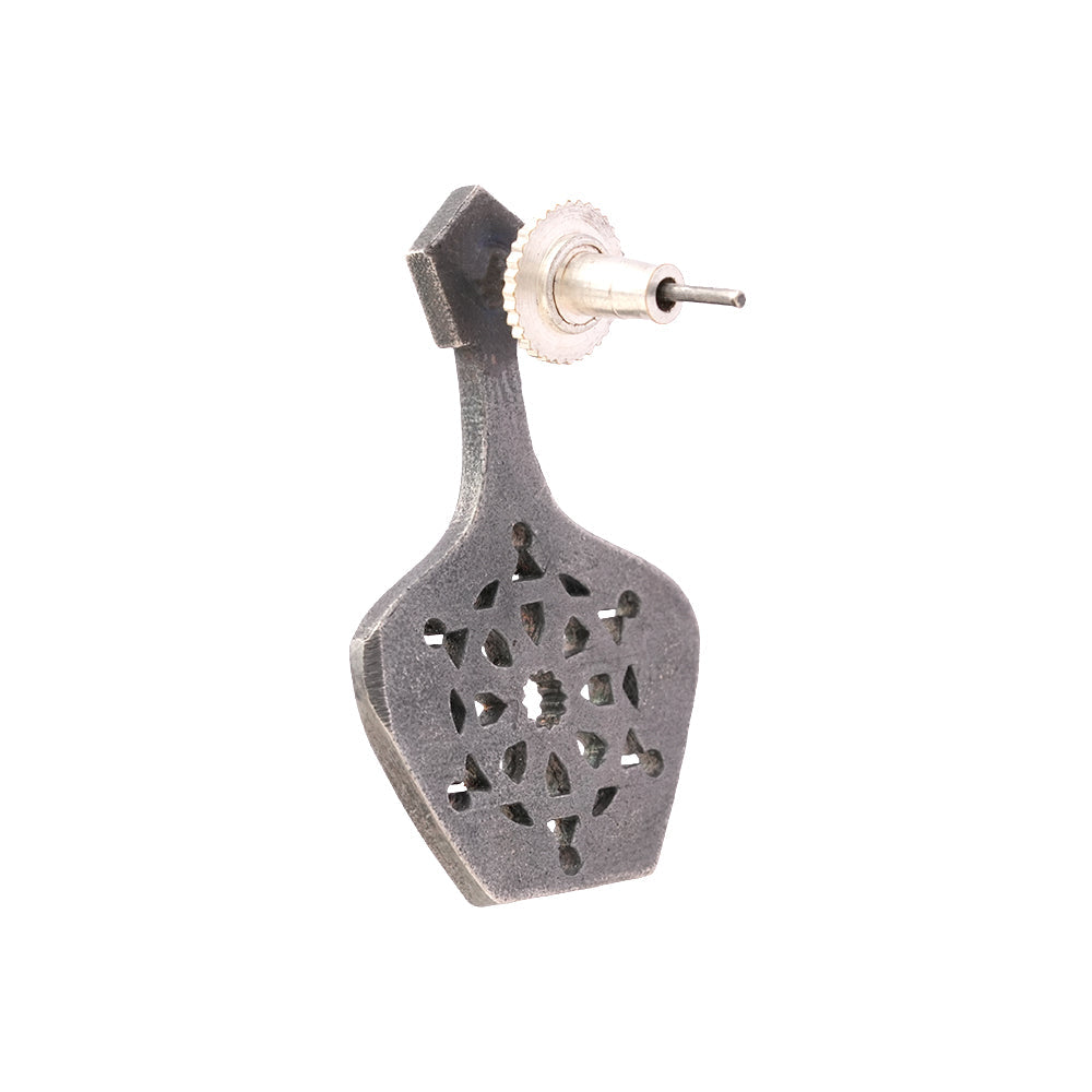 Matira- Silver Brass oxidised stud earrings