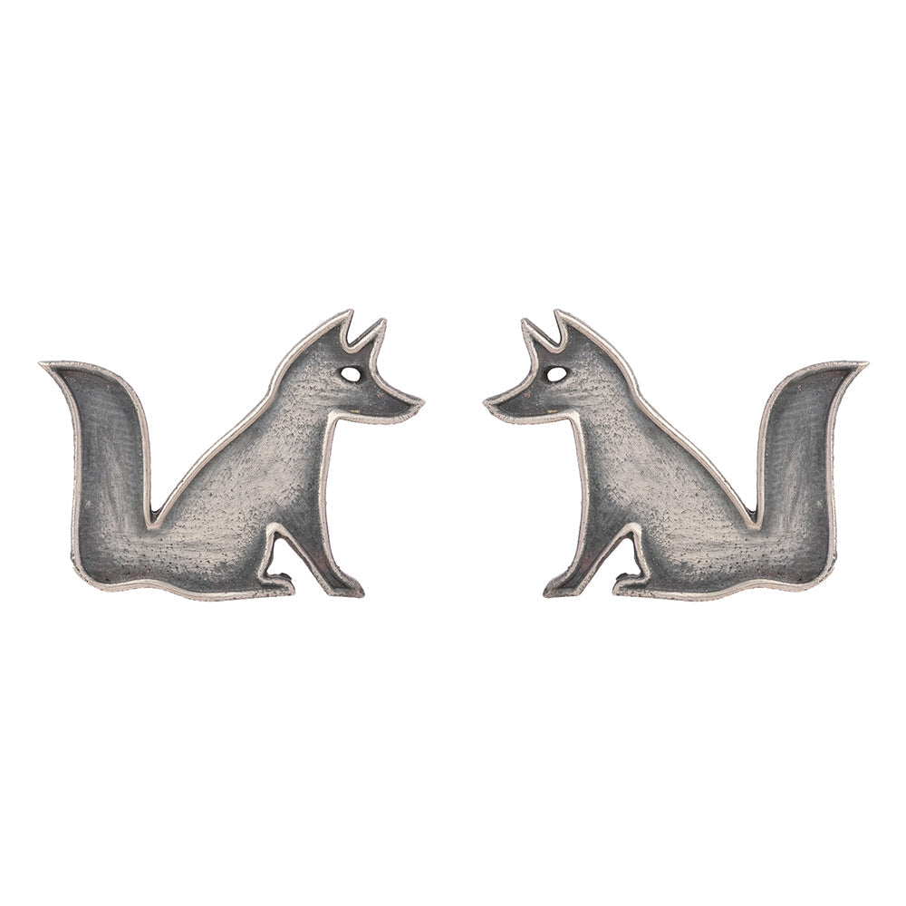 Nayana- Silver Brass oxidised stud earrings