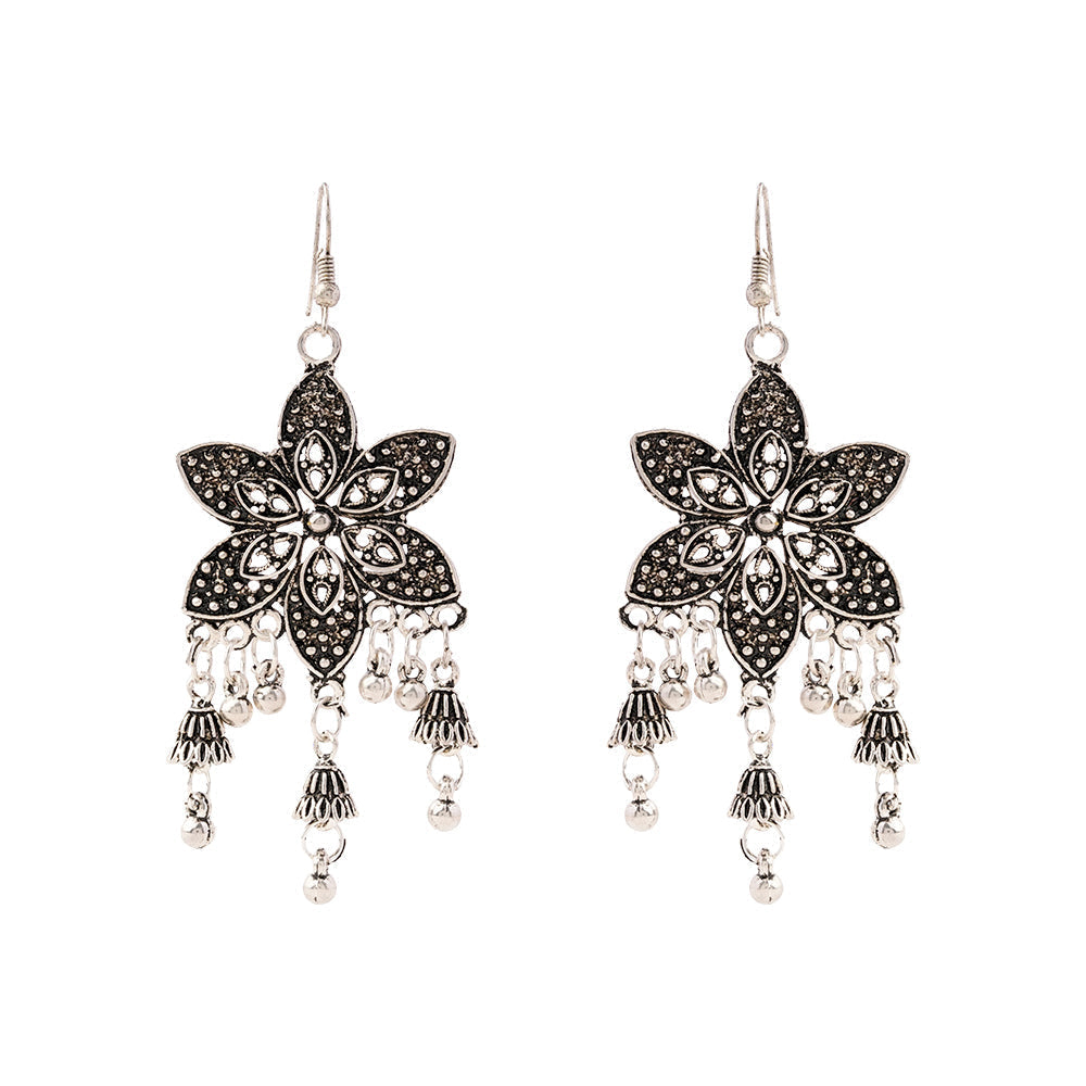 Gul- Silver Brass dangler earrings