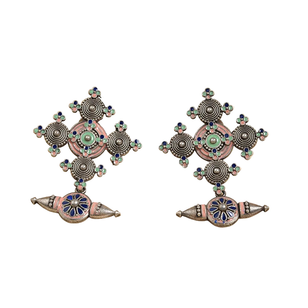 Vallabhi- Colored Dangler Earrings (Baby Pink)