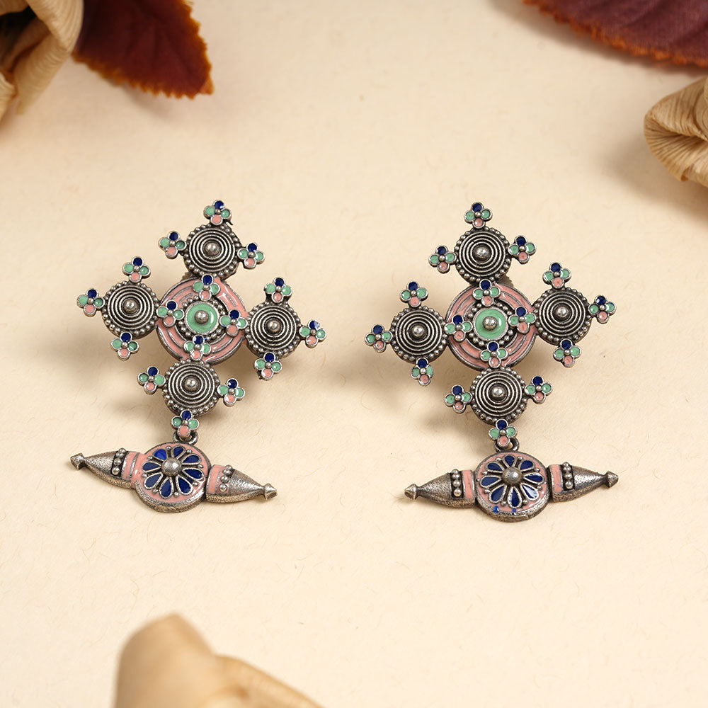Vallabhi- Colored Dangler Earrings (Baby Pink)