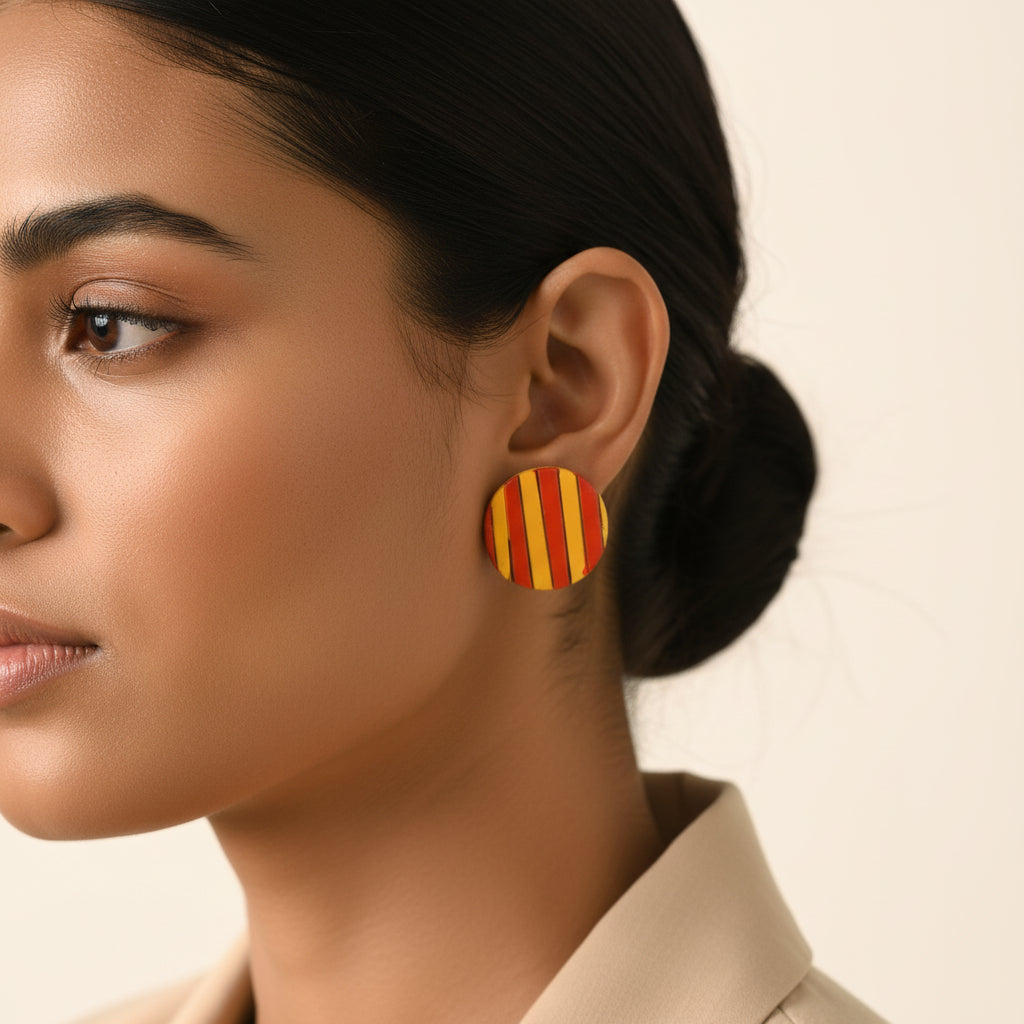Vruksha- Handcrafted Clay Stud Earrings