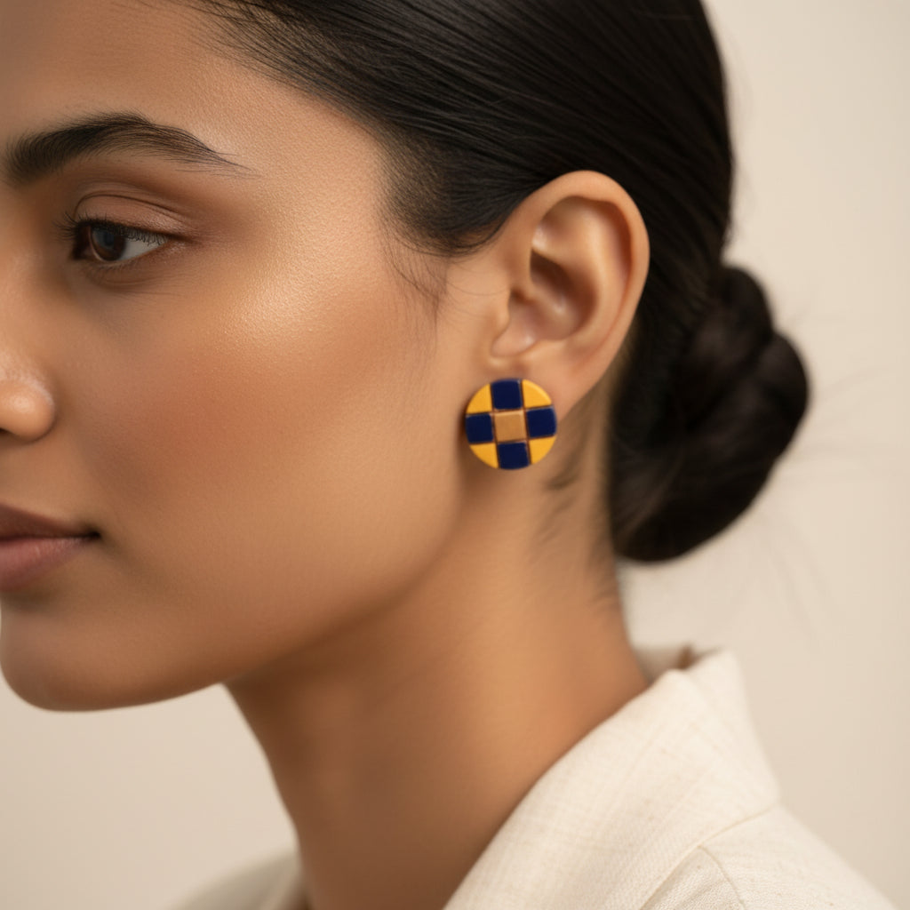 Neerja- Handcrafted Clay Stud Earrings