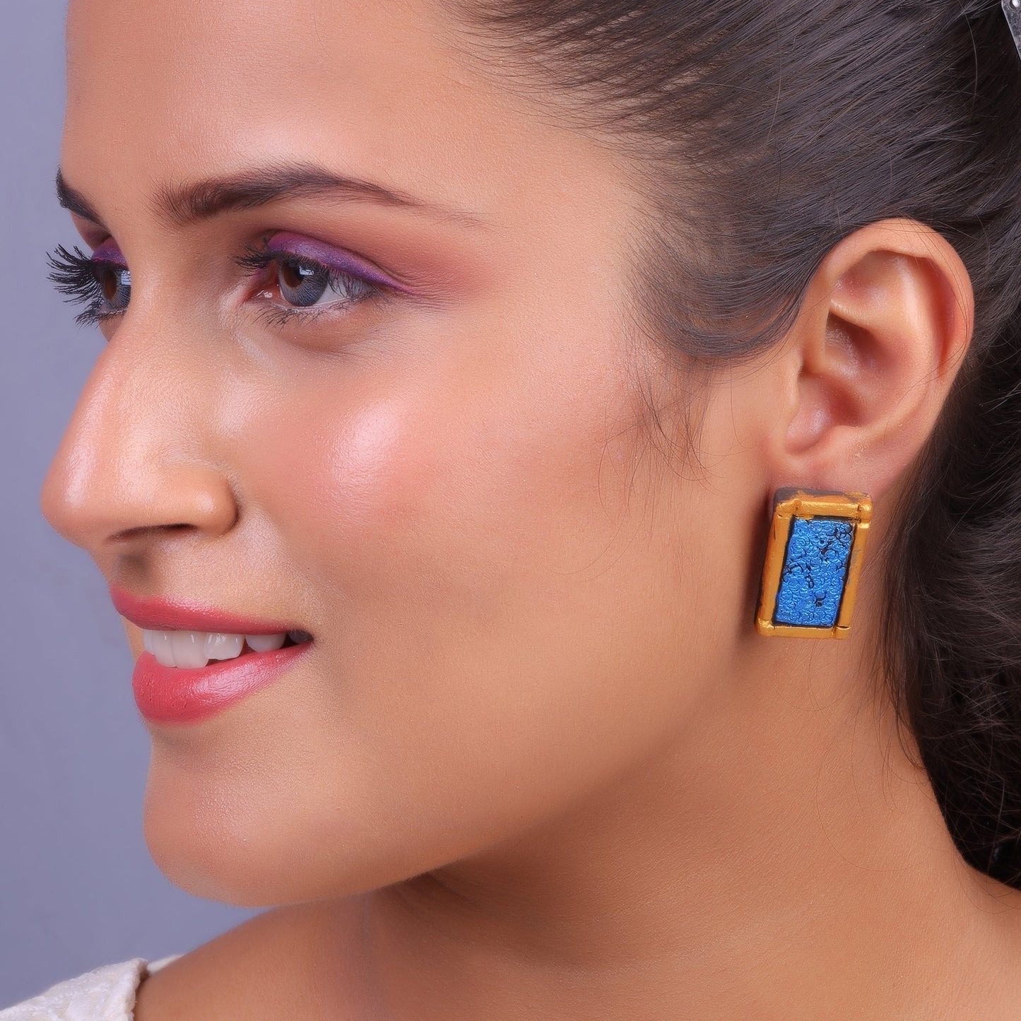 Juhi- Handcrafted Clay Stud Earrings