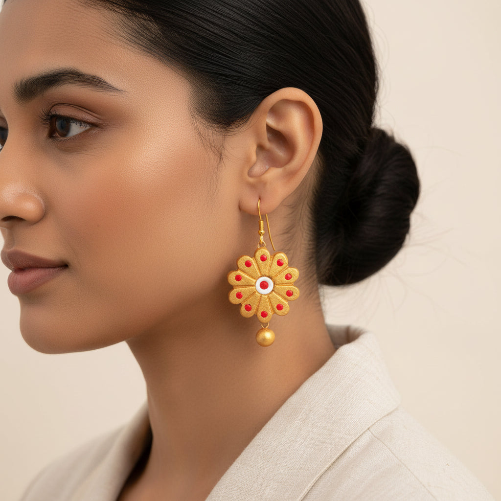 Terrani- Handcrafted Clay Dangler Earrings