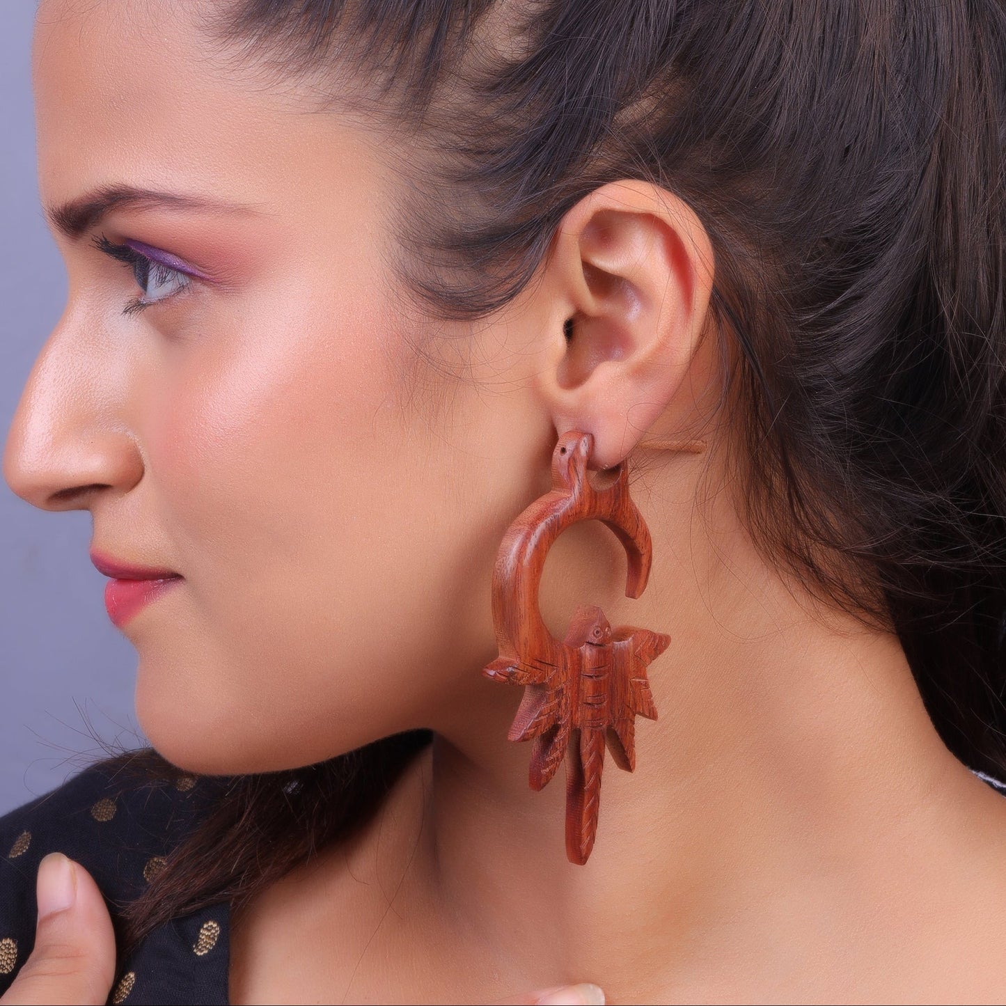 Ravah- Wooden Loop Earrings