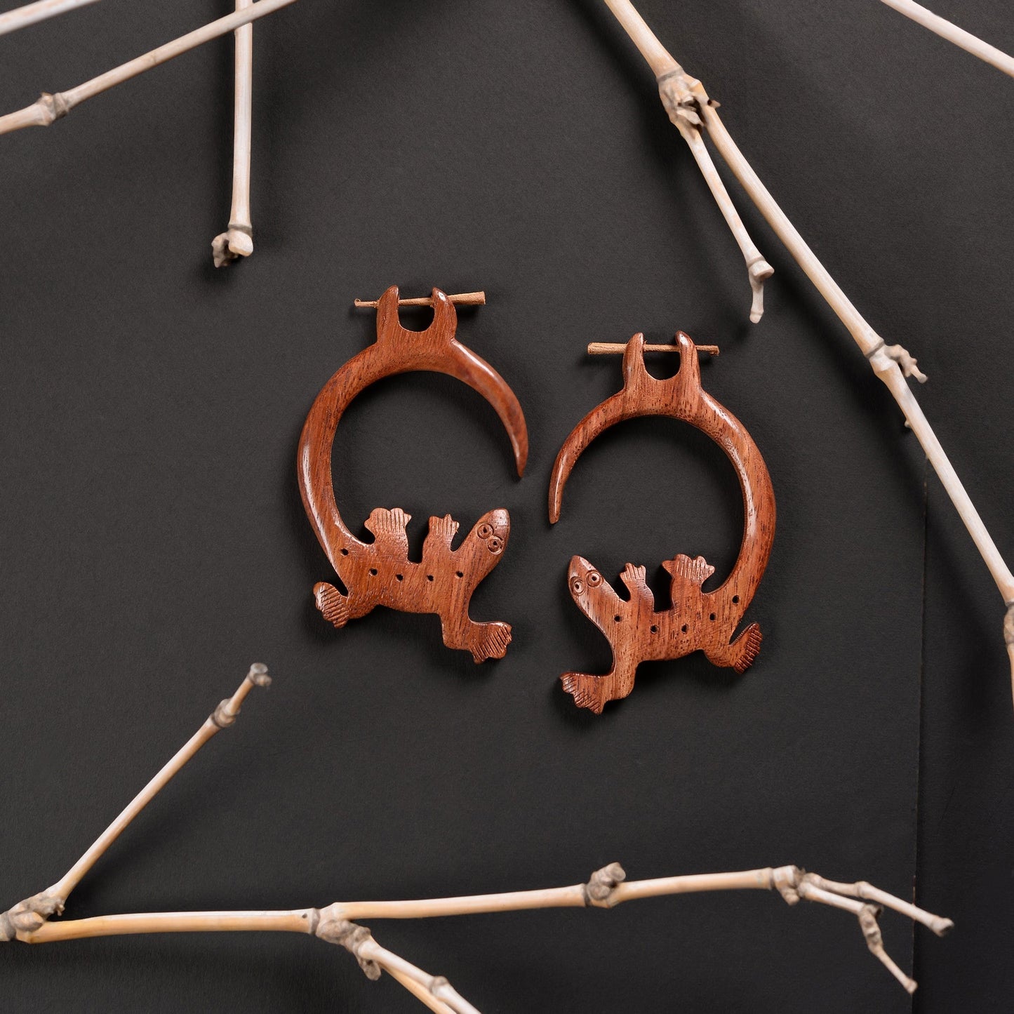 Orren-  Wooden Dangler Earrings