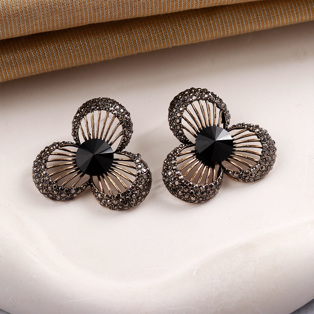 Lily Gleam- Stone studded stud earrings