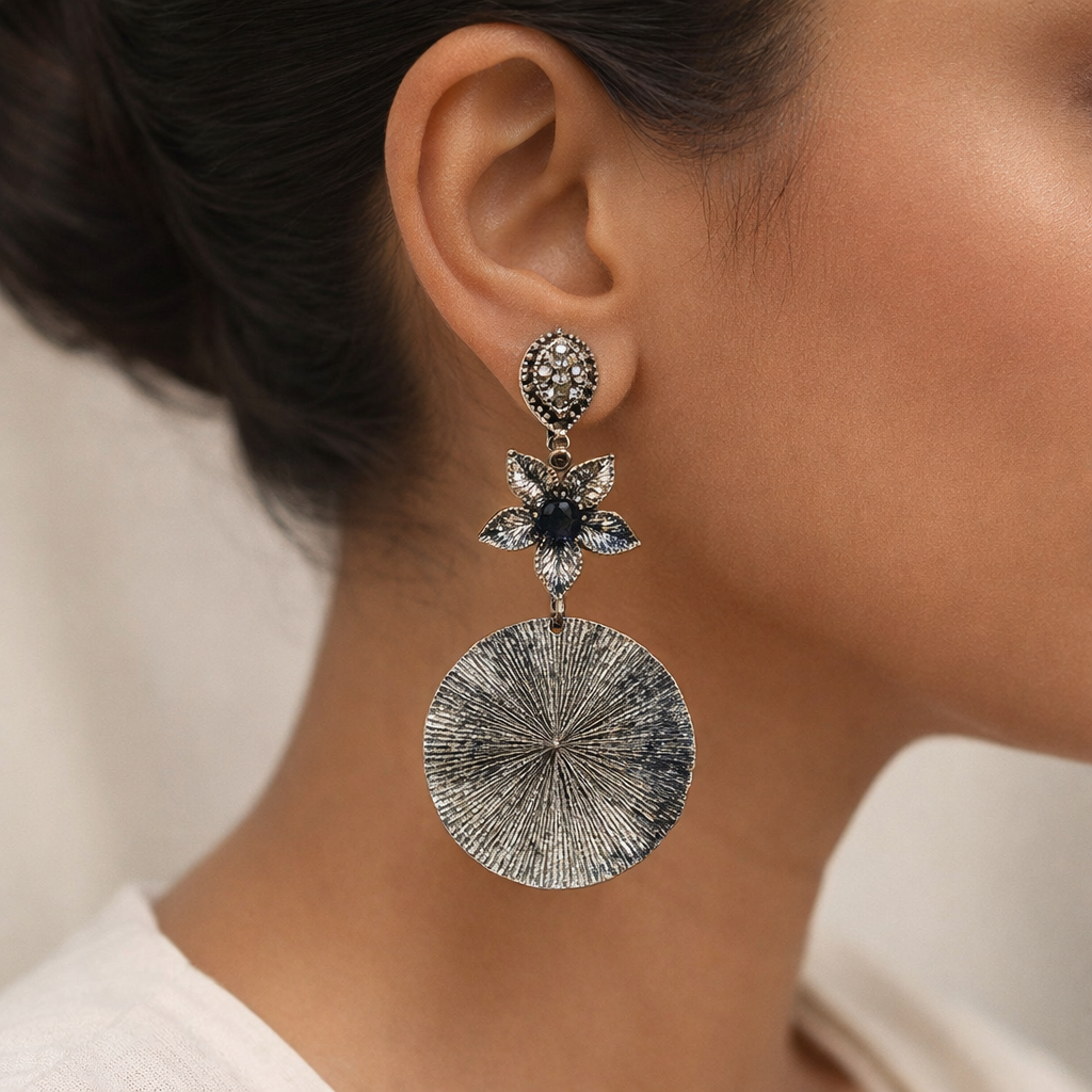 Shimmer Line- Metallic Dangler Earrings