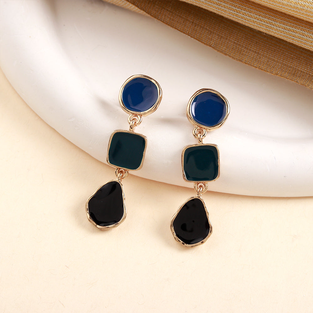 Star Thread- Geometric Dangling Earrings