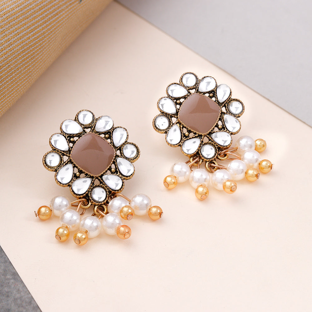 Galaxy Shine- Designer pearly Stud Earrings
