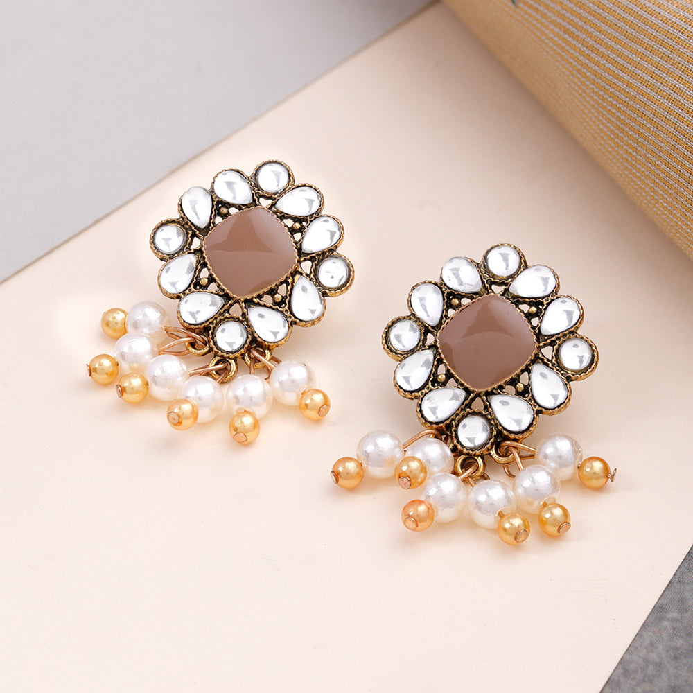 Galaxy Shine- Designer pearly Stud Earrings