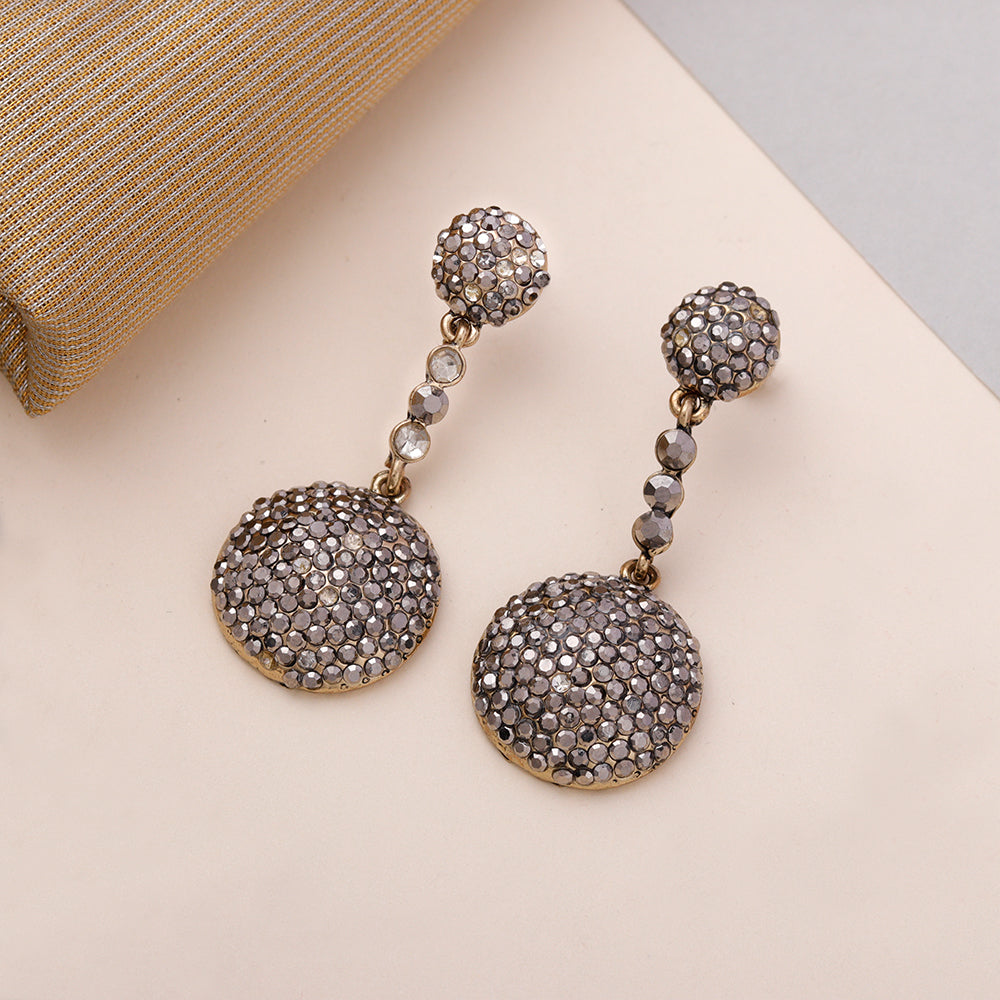 Luna Glow- Stone studded dangler earrings