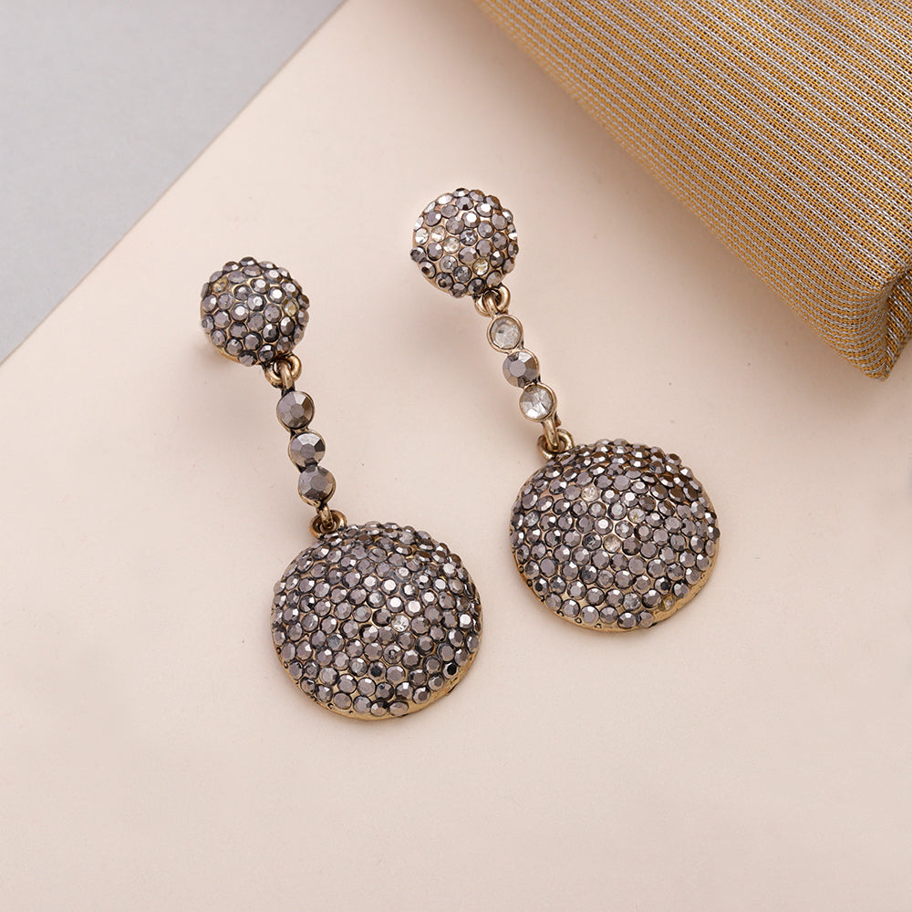 Luna Glow- Stone studded dangler earrings