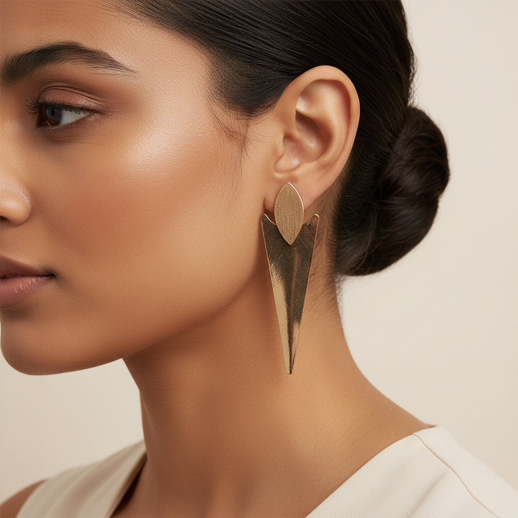 Dune Flow- Metallic Dangler Earrings