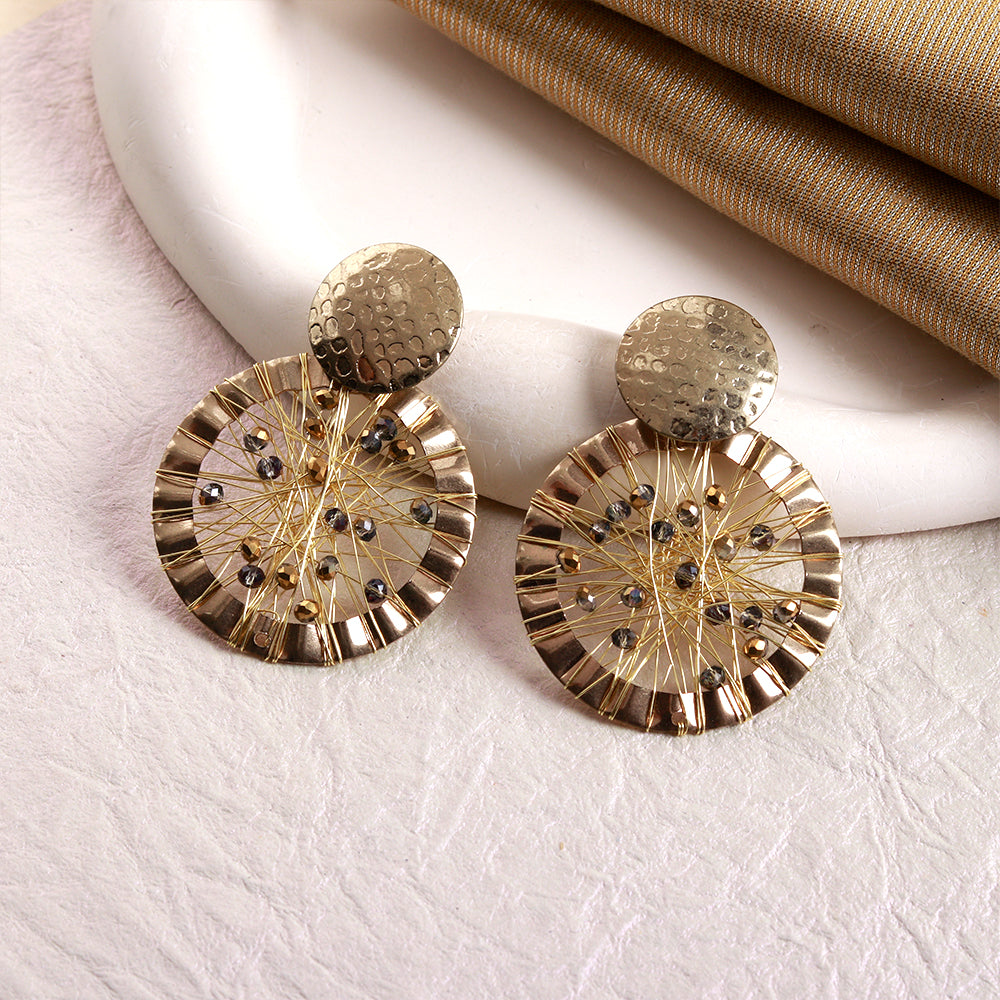 Weaved beauty- Threaded dangler earrings