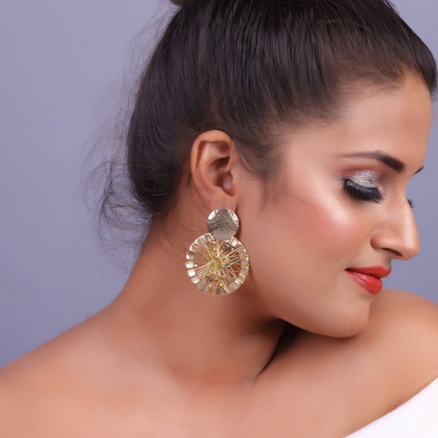 Weaved beauty- Threaded dangler earrings