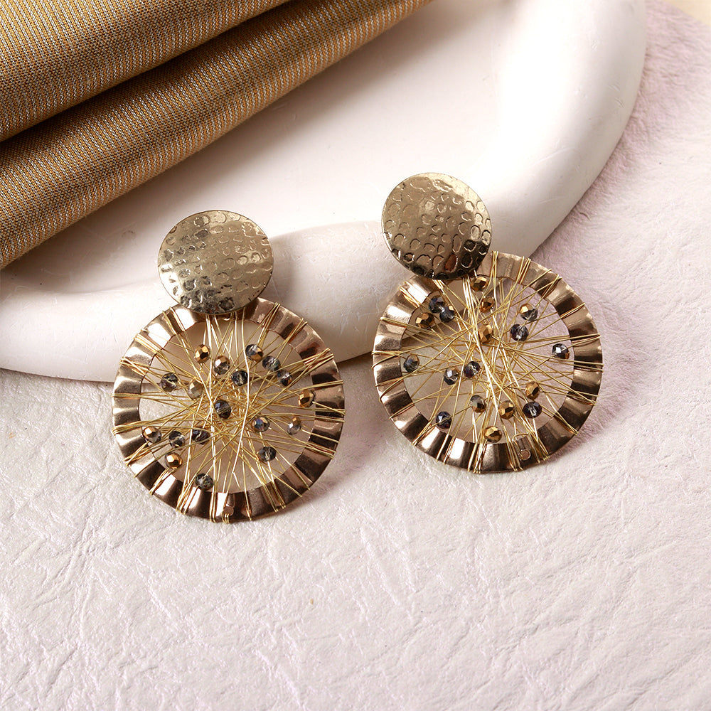 Weaved beauty- Threaded dangler earrings