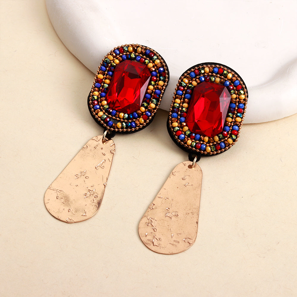 Dream Weave- Stone studded dangler earrings