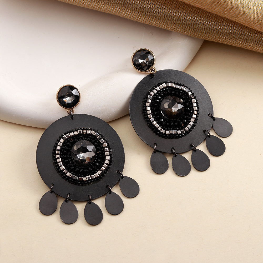 Shine Form- Stone studded dangler earrings