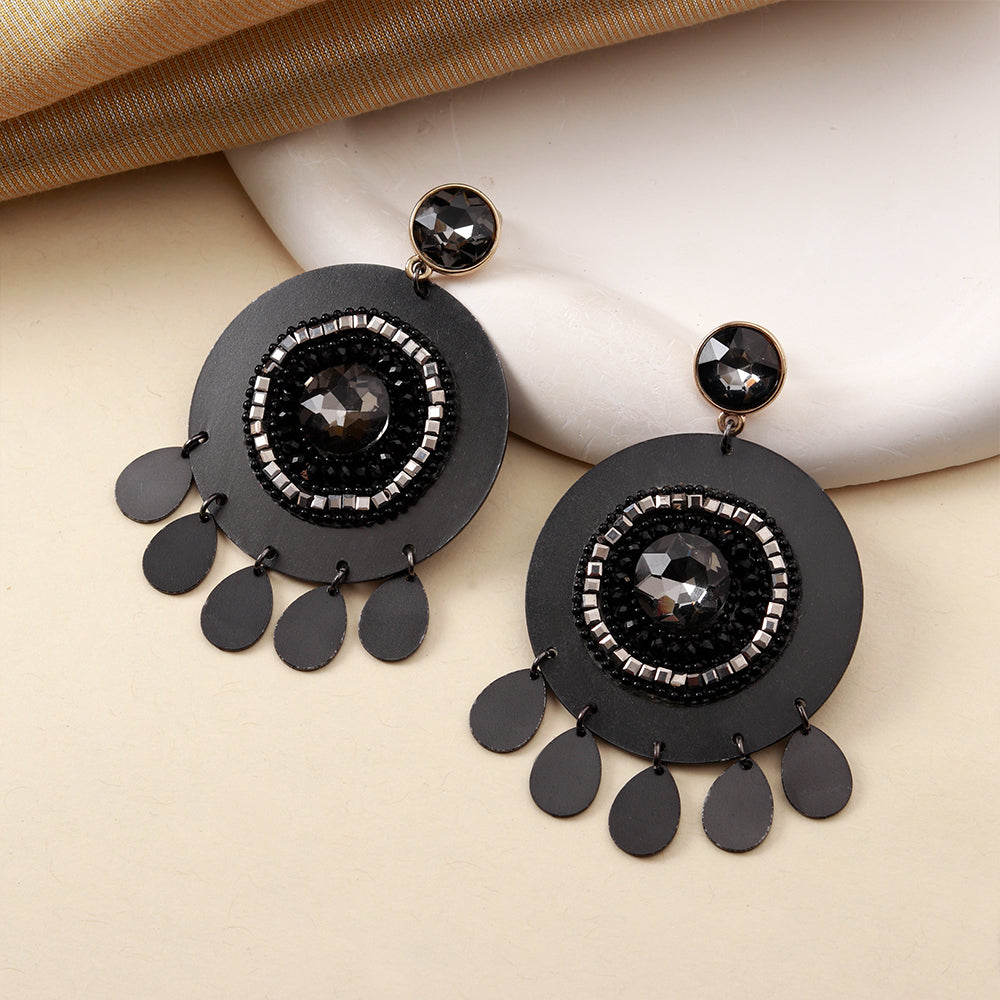 Shine Form- Stone studded dangler earrings