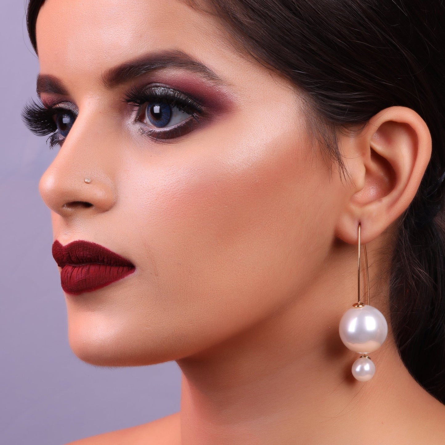 Power Gleam- Pearl Stud Earreings