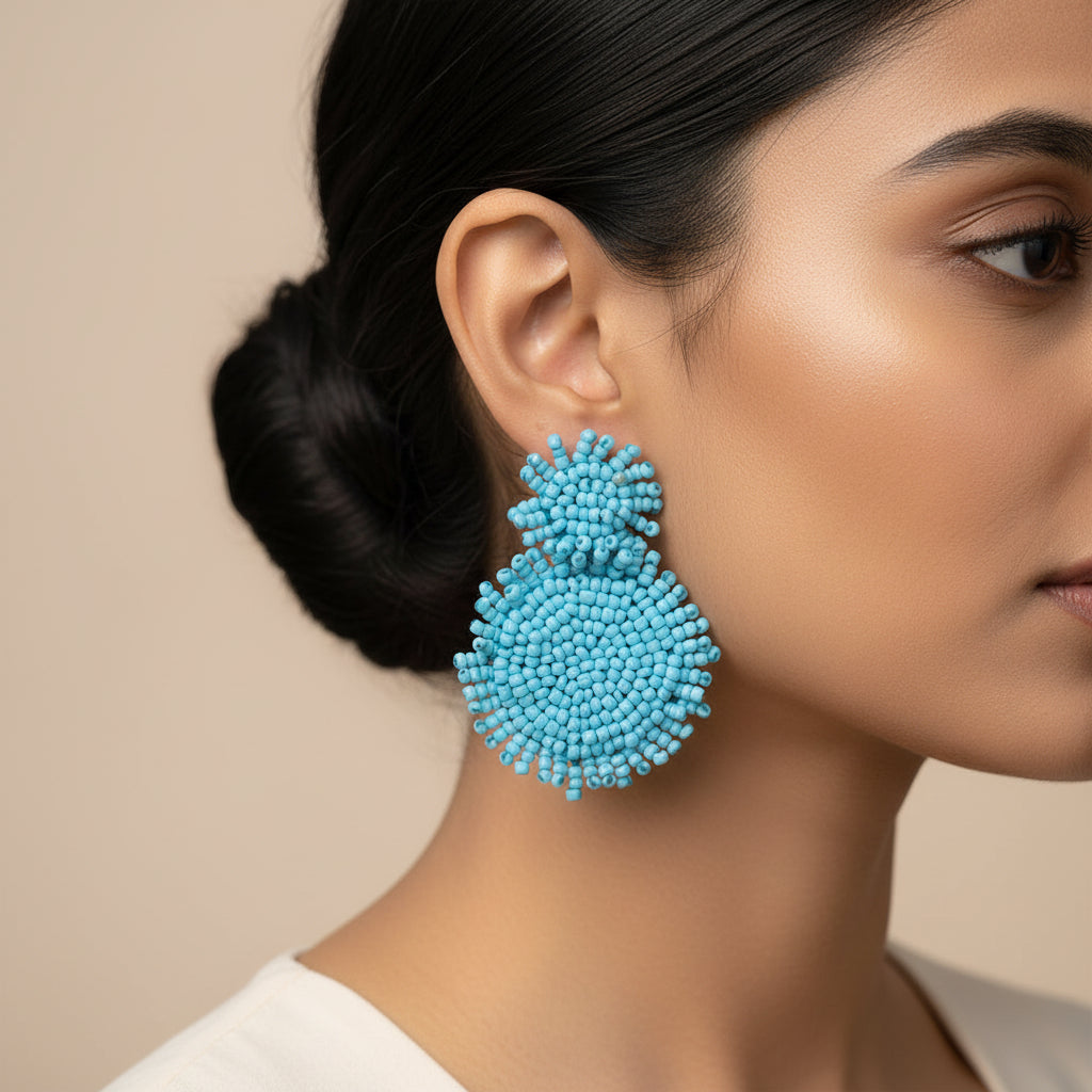 Beauty and the beads- Beaded Dangler Earrings.