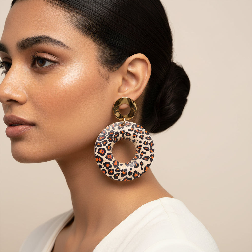 Pattern Princess- Animal printed dangler earrings