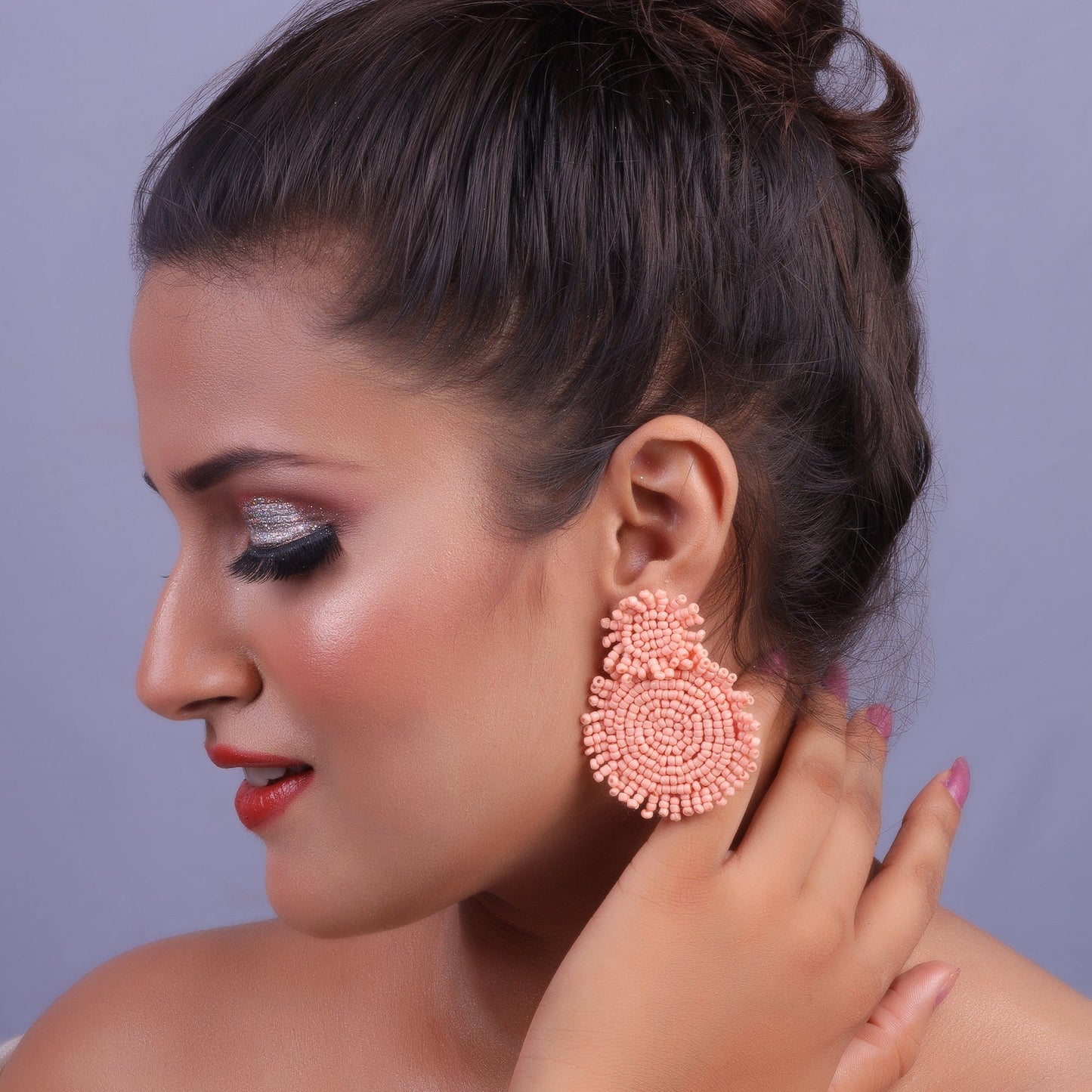 beads buddy- Beaded Dangler earrings