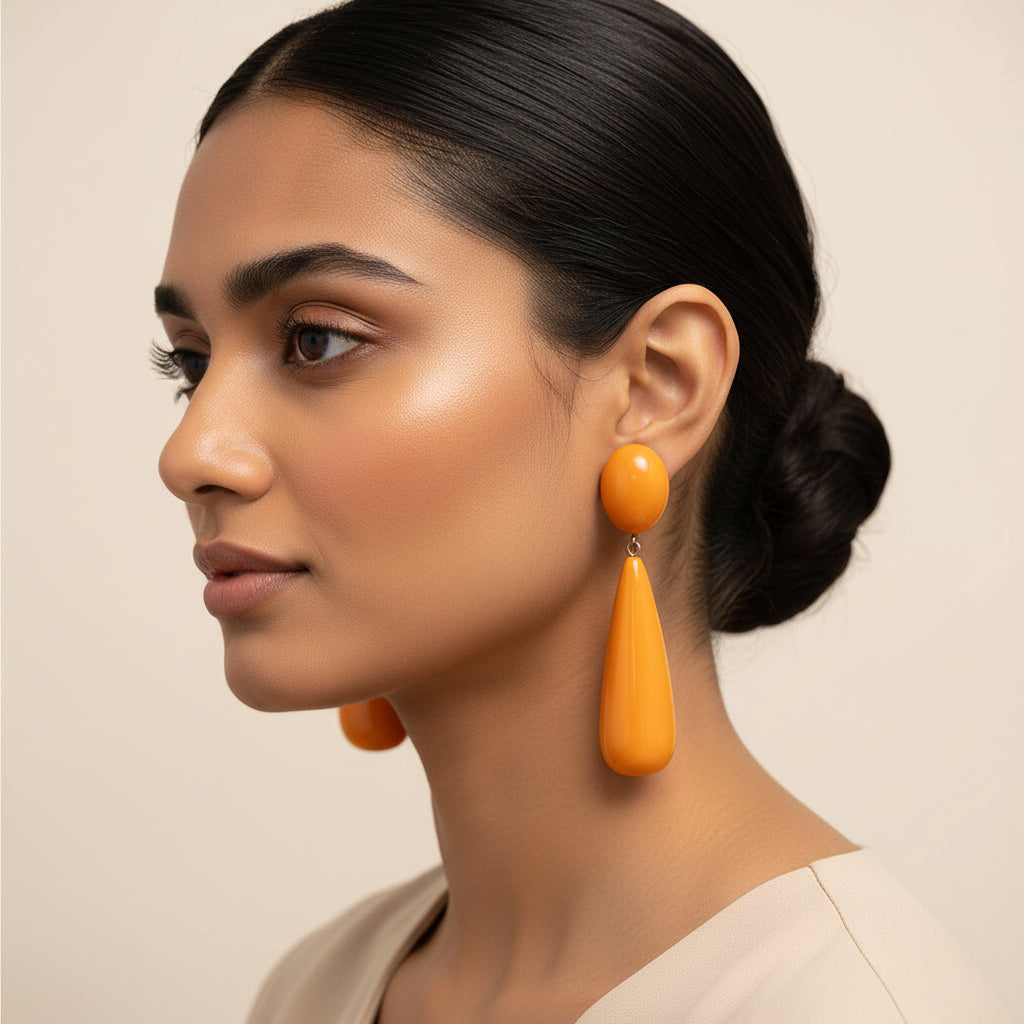 Colour Rush- Vibrant drop shaped dangler earrings
