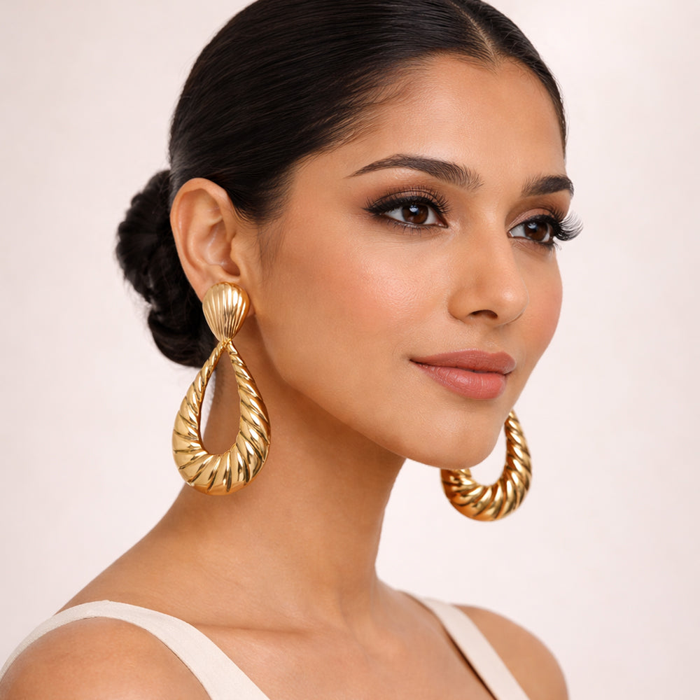 Sun Dance- Striped dangler earrings