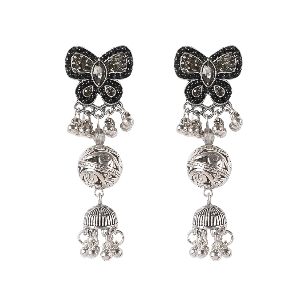 Beauty Butterfly- ghunghroo hanging jhumki earrings