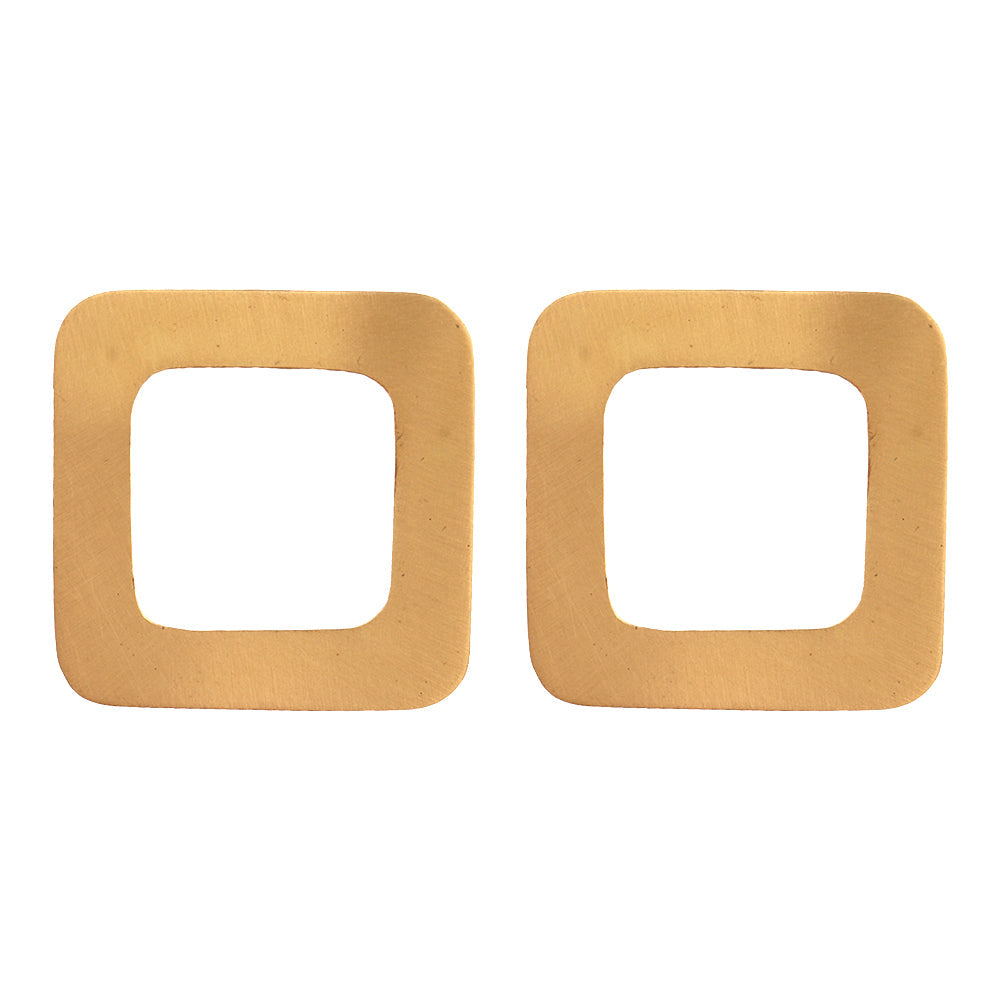 QuadGold- Golden stud earrings