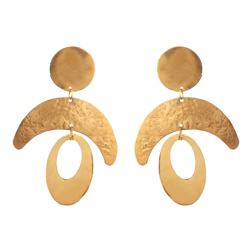 Golden Arc- Dangler Earrings