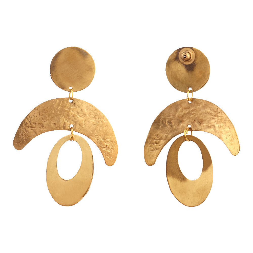 Golden Arc- Dangler Earrings