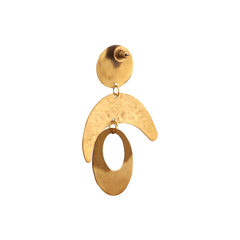 Golden Arc- Dangler Earrings