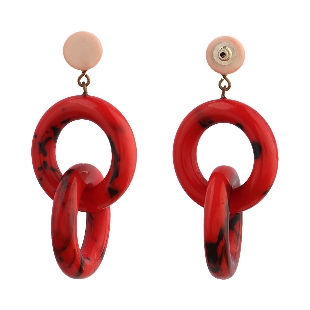 Scarlet Loop- Dangler Earrings