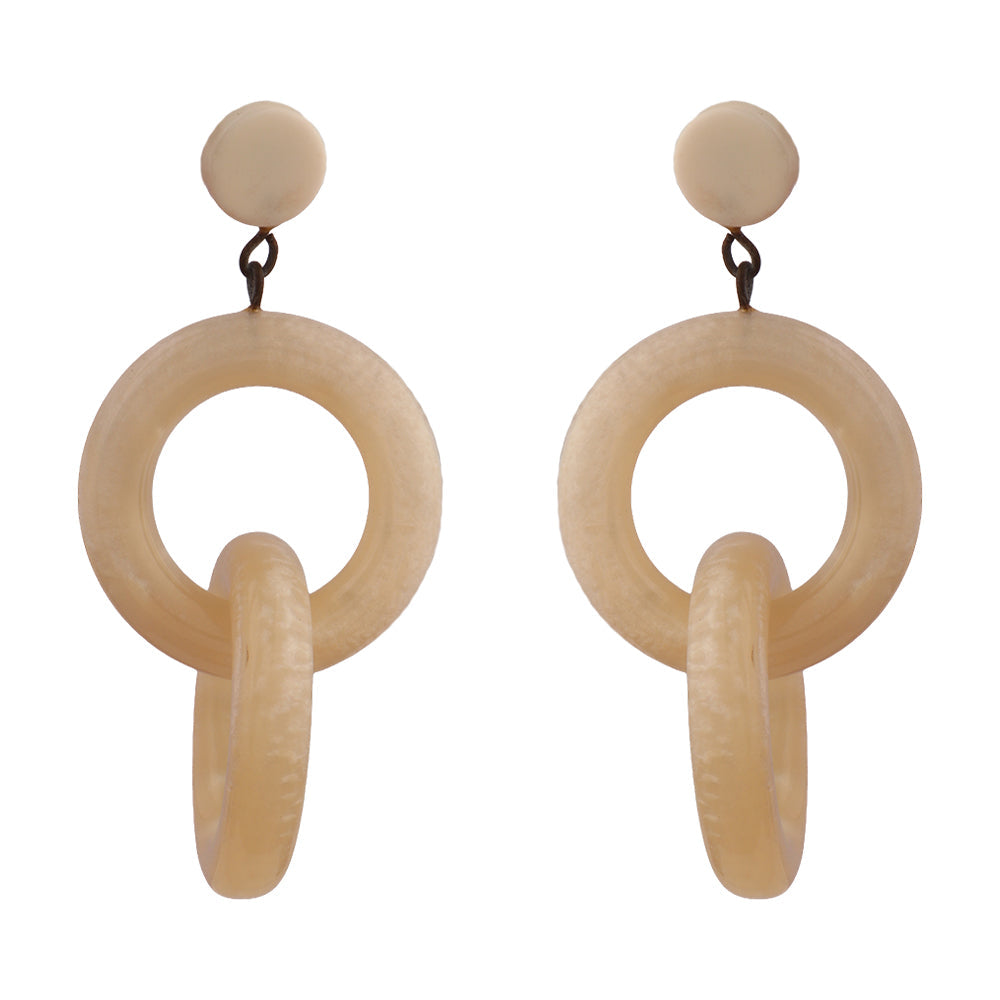 Ivory Link Earrings- Dangler Earrings