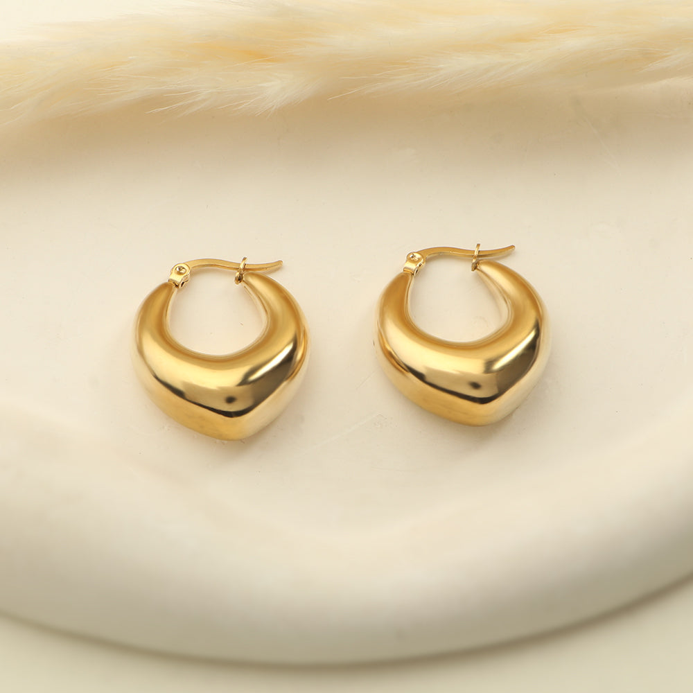 Drop Glow- Golden Hoop Earrings