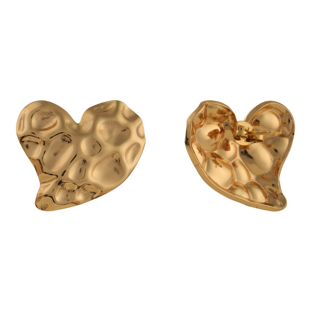 Pure Heartform- Golden Stud Earrings