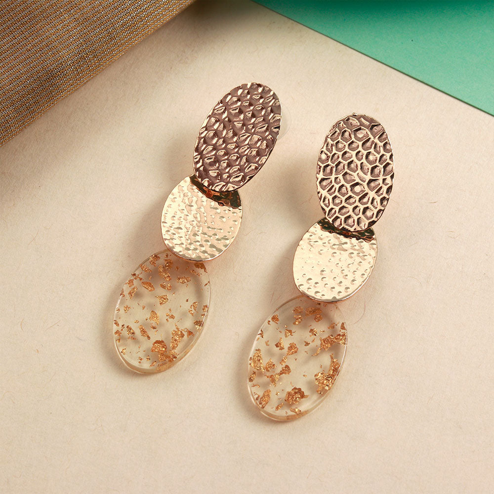 Art Pop- Oval Layered Dangler Earrings