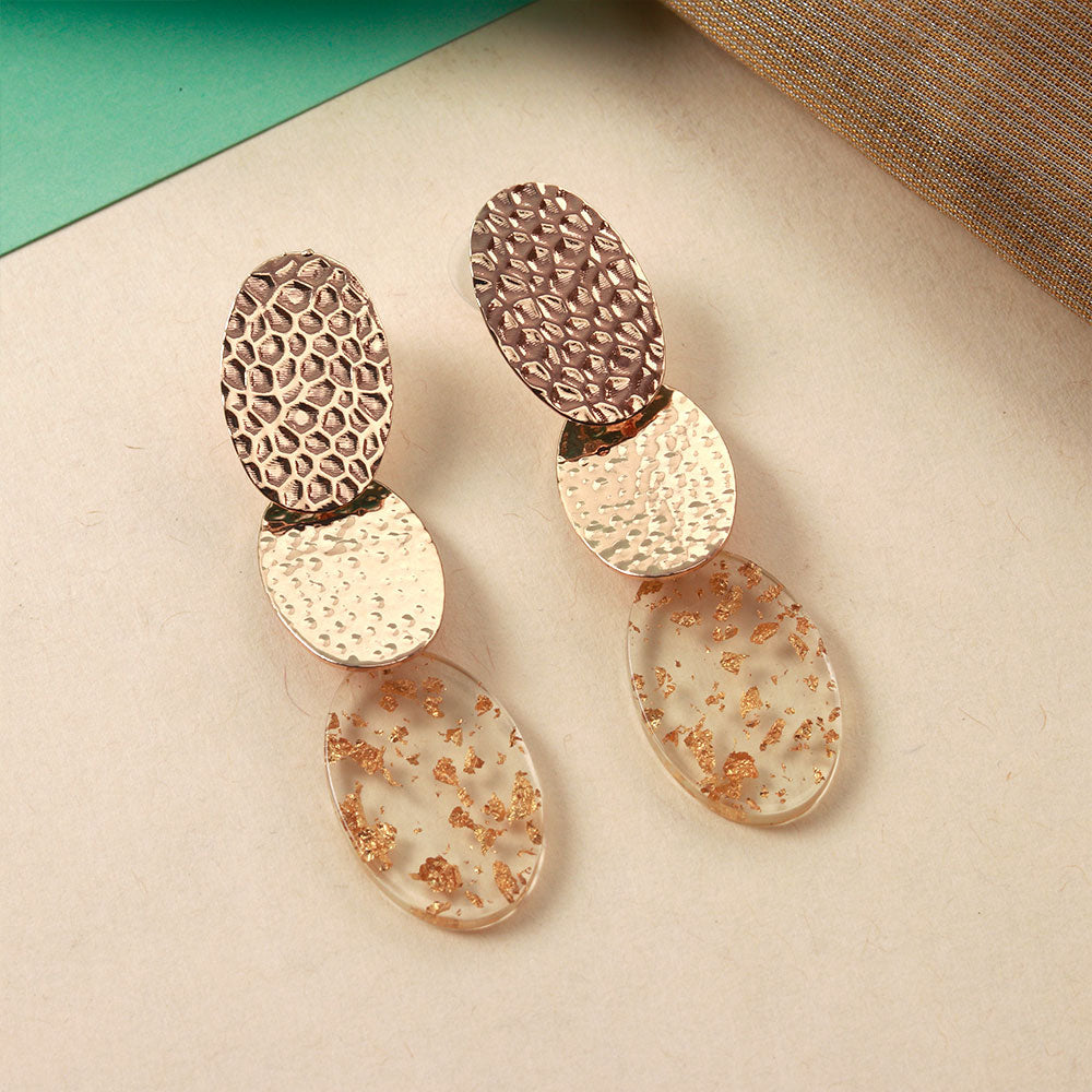 Art Pop- Oval Layered Dangler Earrings