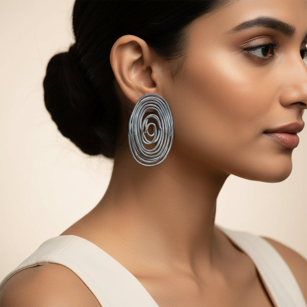 Swirly suits- Swirly stud earrings