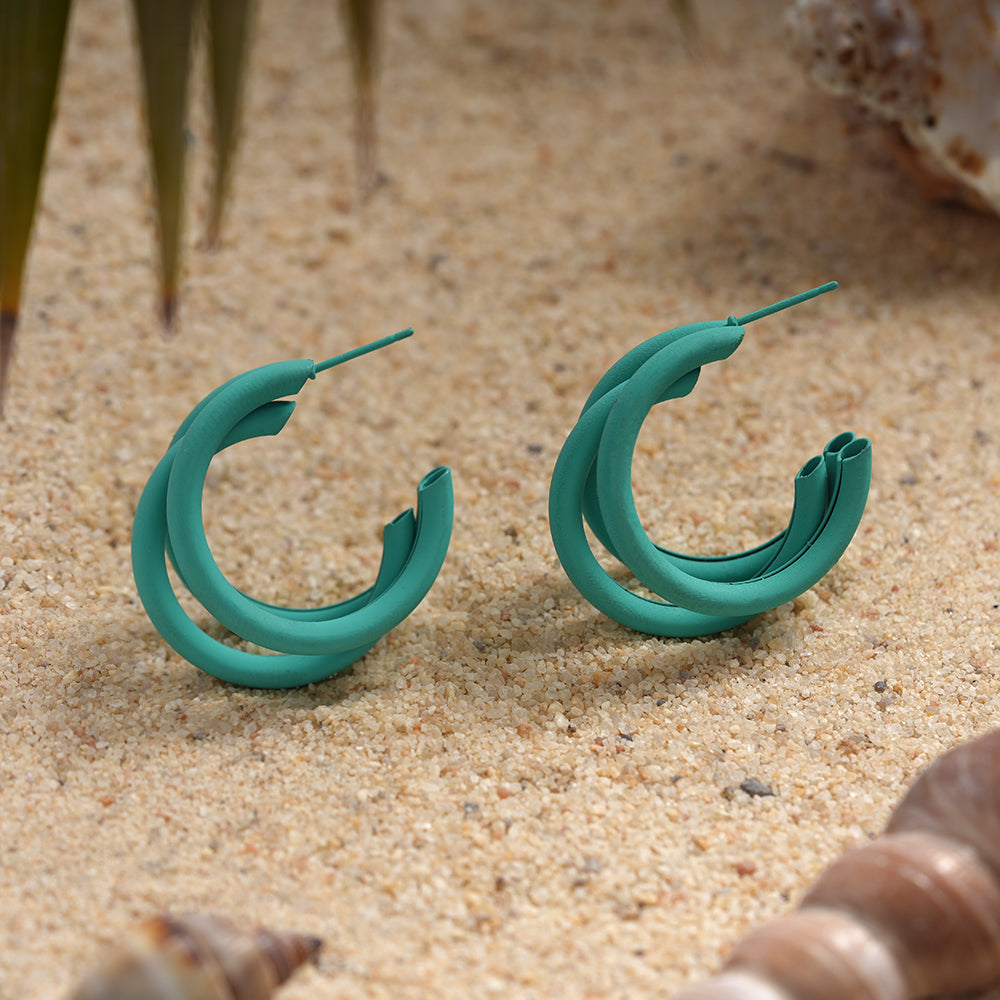 Luna Mist- Pastle hoop earrings