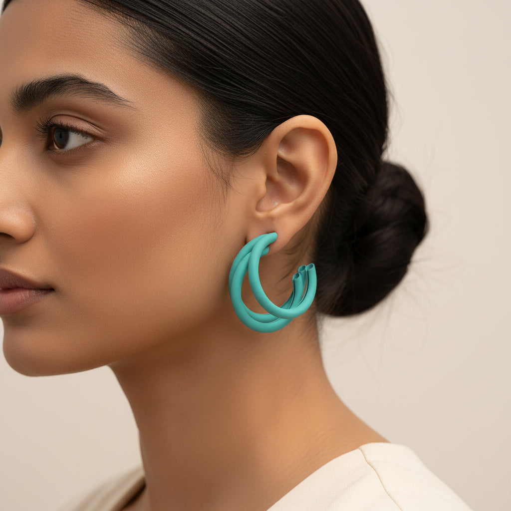 Luna Mist- Pastle hoop earrings