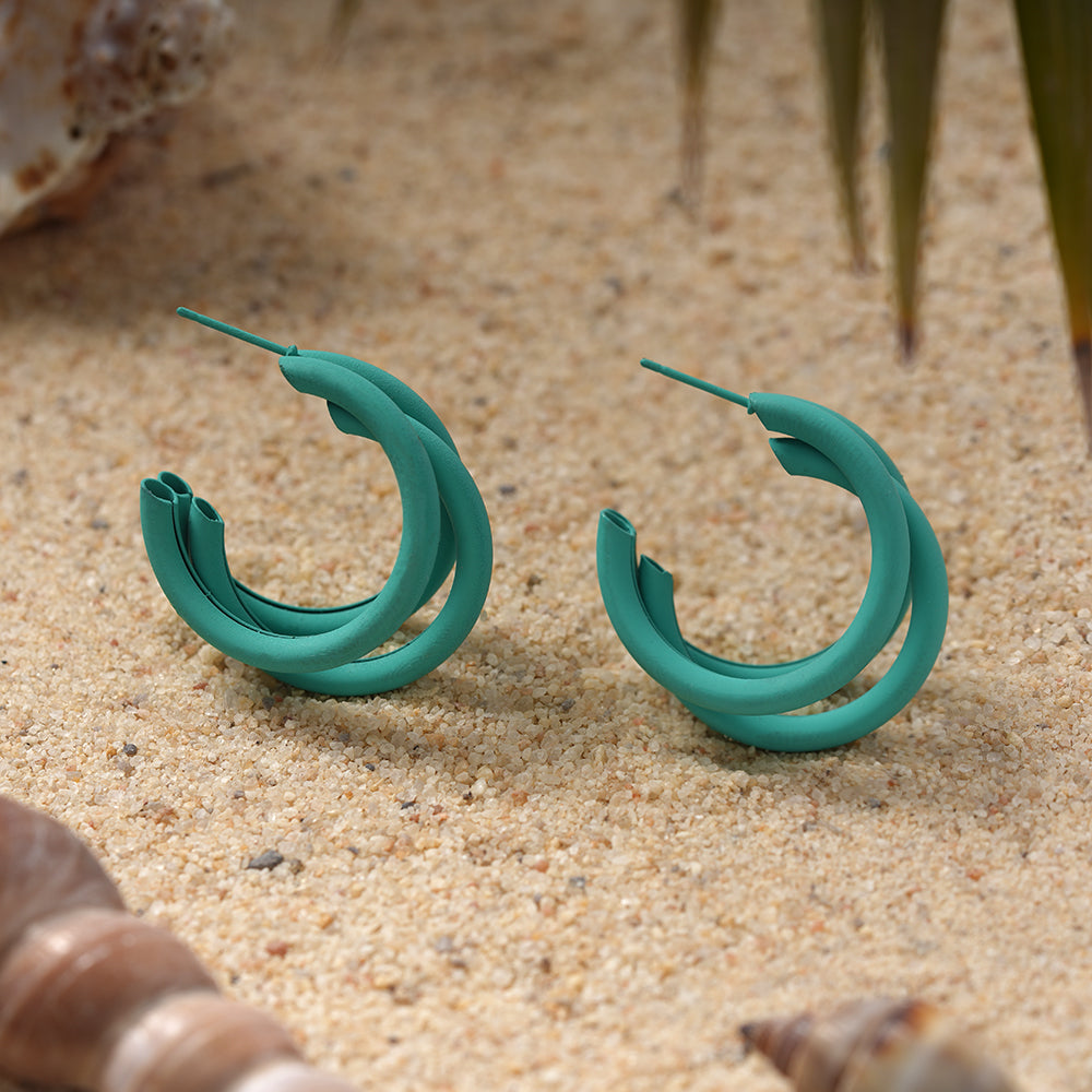 Luna Mist- Pastle hoop earrings