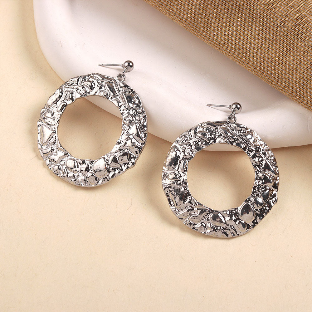 Luminous Grace- metallic hanger dangler earrings