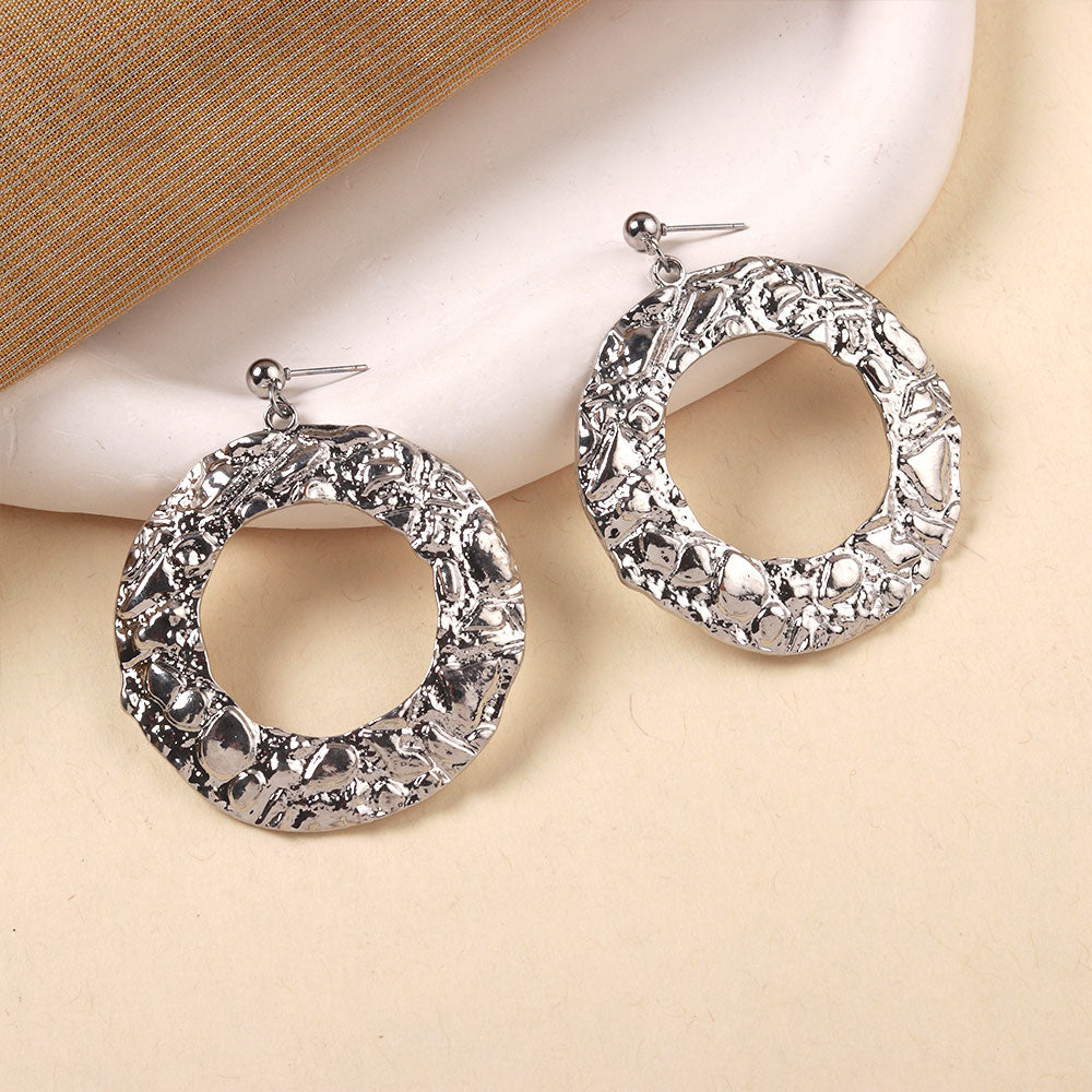 Luminous Grace- metallic hanger dangler earrings